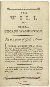 George Washington's Will
