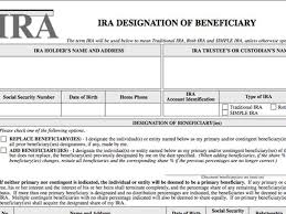 IRA beneficiary form