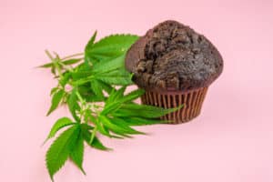 Marijuana THC cupcake